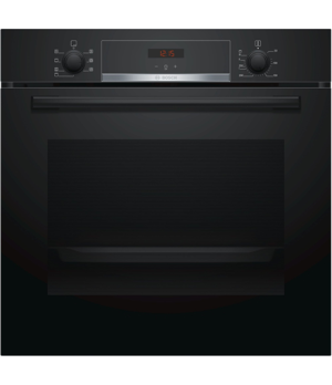 Bosch | HBA533BB0S | Oven | 71 L | A | Multifunctional | EcoClean | Push pull buttons | Height 60 cm | Width 60 cm | Black