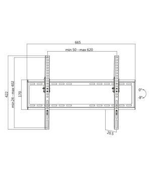 Logilink BP0039 TV Wall mount, 37"-70"", tilt, small | Logilink | Wall Mount | BP0039 | 37-70 " | Maximum weight (capacity) 35 k