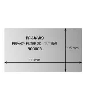 PORT CONNECT | 310 x 175 mm mm | Professional - Display privacy filter - 14" | Privacy filter