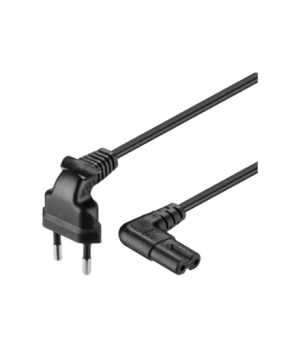 Goobay | 97350 | Euro connection cord, both ends angled | Black Euro male (Type C CEE 7/16) | Device socket C7