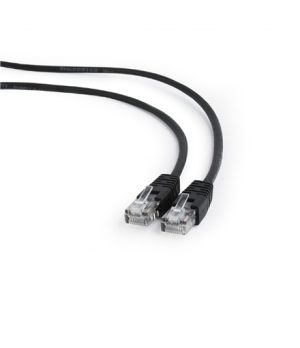 Gembird PP12-1M/BK Black Patch cord cat. 5E molded strain relief 50u"