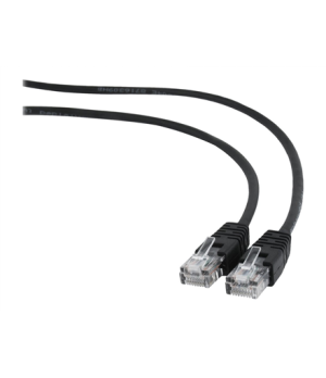 Gembird PP12-1M/BK Black Patch cord cat. 5E molded strain relief 50u"