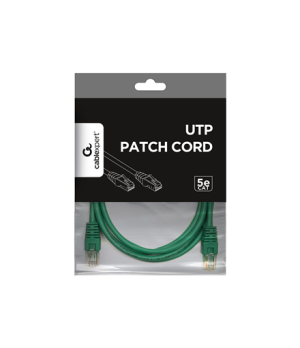 Gembird PP12-1M/G Green Patch cord cat. 5E molded strain relief 50u"