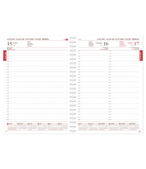 Kalendorius SENATOR DAY Spirex 2025, A4, PU, mėlyna