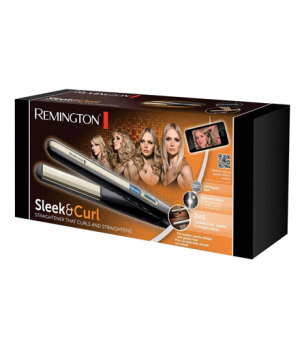 Remington | Hair Straightener | S6500 Sleek & Curl | Ceramic heating system | Display Yes | Temperature (max) 230 °C | Black