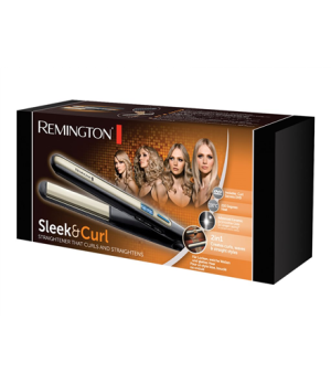 Remington | Hair Straightener | S6500 Sleek & Curl | Ceramic heating system | Display Yes | Temperature (max) 230 °C | Black