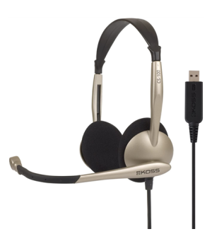 Koss | Headphones | CS100USB | Wired | On-Ear | Microphone | Noise canceling | Gold