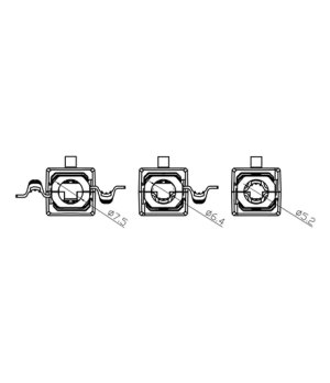 Goobay 59227 Tool-free RJ45 network connector CAT 6A UTP unshielded | for 3 different cable OD: up to 5.2mm/ 6.4mm/ 7.5mm   UTP 