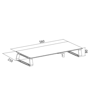 Logilink BP0027 Tabletop monitor riser, glass | Logilink