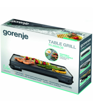 Gorenje | Grill | TG2000LCB | Table | 2000 W | Black