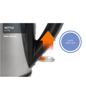 Gorenje | Kettle | K17S | Electric | 2000 W | 1.7 L | Stainless steel | 360° rotational base | Stainless steel