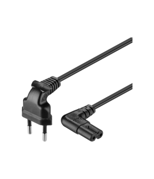 Goobay | Euro connection cord, both ends angled | 97344 | Black Euro male (Type C CEE 7/16) | Device socket C7