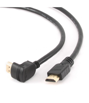 Cablexpert | HDMI High speed 90 degrees male to straight male connectors cable, 19 pins gold-plated connectors | HDMI 19pin male