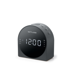 Muse | Dual Alarm Clock radio PLL | M-185CR | AUX in | Black