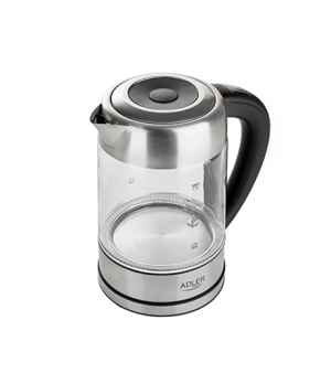 Adler | Kettle | AD 1247 NEW | With electronic control | 1850 - 2200 W | 1.7 L | Stainless steel, glass | 360° rotational base |