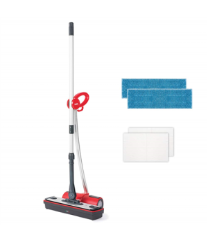 Moppy with sanitising base | Cordless operating | Washing function | Red