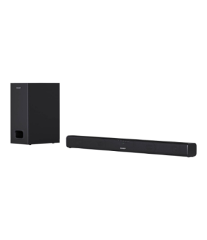 Sharp | HT-SBW110 2.1 Slim Soundbar | Black | No | AUX in | Bluetooth | Wireless connection