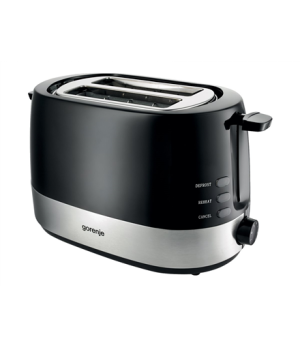 Gorenje | T850BK | Toaster | Power 850 W | Number of slots 2 | Housing material Plastic + metal | Black