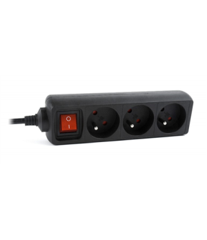 EnerGenie EG-PSU3F-01 UPS power strip, 3 FR sockets, 10 A, C14 plug, 0.6 m cable, black | EnerGenie