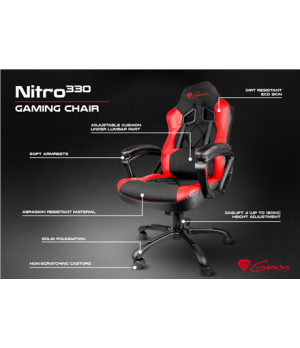 Genesis Gaming chair Nitro 330 | NFG-0752 | Black - red