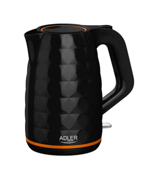 Adler | Kettle | AD 1277 | Standard | 2200 W | 1.7 L | Plastic | 360° rotational base | Black