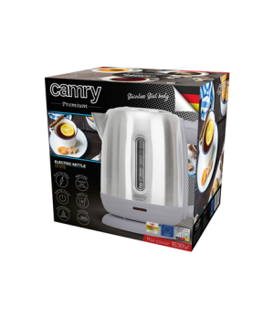 Camry | Kettle | CR 1278 | Standard | 1630 W | 1.2 L | Stainless steel | 360° rotational base | Stainless steel