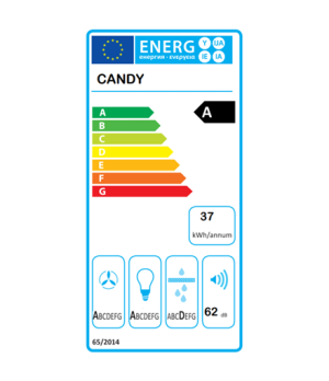 Candy | Hood | CVMA60N | Energy efficiency class A | Wall mounted | Width 60 cm | 612 m³/h | Touch control | Black | LED