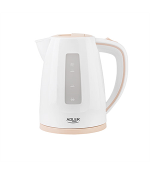 Adler | Kettle | AD 1264 | Standard | 2200 W | 1.7 L | Plastic | 360° rotational base | White