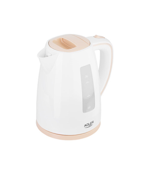 Adler | Kettle | AD 1264 | Standard | 2200 W | 1.7 L | Plastic | 360° rotational base | White