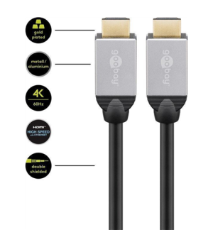 Goobay 75053 HighSpeed HDMI™ connection cable with Ethernet, 1m | Goobay | HDMI™ male (type A) | HDMI to HDMI | 1 m