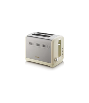 Gorenje | Toaster | T1100CLI | Power 1100 W | Number of slots 2 | Housing material Plastic, metal | Beige/ stainless steel