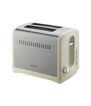 Gorenje | Toaster | T1100CLI | Power 1100 W | Number of slots 2 | Housing material Plastic, metal | Beige/ stainless steel