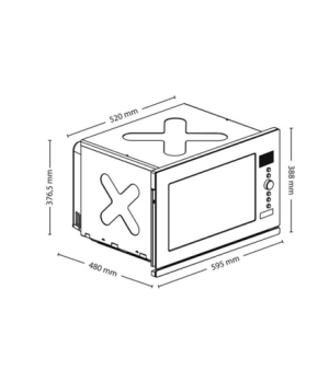 Caso | EMCG 32 | Microwave Oven | Built-in | 32 L | 1000 W | Convection | Grill | Stainless steel