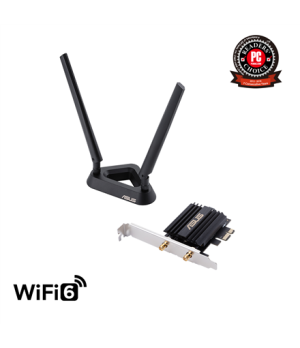 Asus PCE-AX58BT Wi-Fi 6 (802.11ax) AX3000 Dual-Band PCIe Wi-Fi Adapter | Asus | PCI-E adapter | PCE-AX58BT | 3000 Mbit/s | Anten