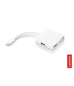 Lenovo | USB-C 3-in-1 Travel Hub | VGA, HDMI, USB 3.0 | Power Adapter