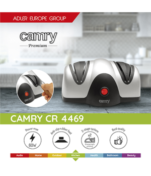 Camry | Knife sharpener | CR 4469 | Electric | Black/Silver | 60 W | 2