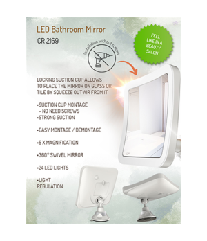 Camry | Bathroom Mirror | CR 2169 | 16.3 cm | LED mirror | White