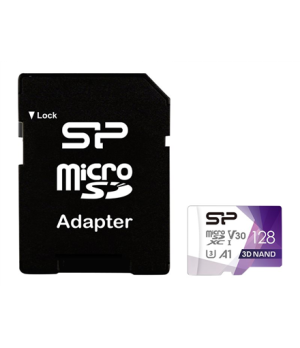 Silicon Power | Superior Pro | 128 GB | micro SDXC | Flash memory class 10 | with Adapter