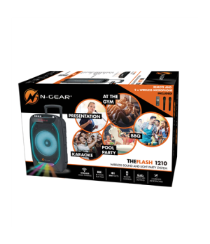 N-Gear | Bluetooth speaker | The Flash 1210 | 300 W | Bluetooth | Black | Wireless connection