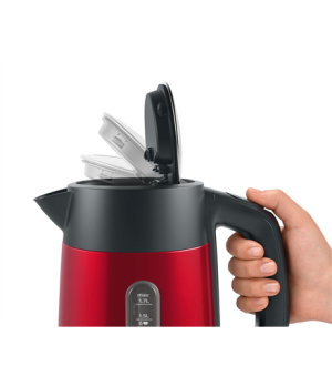 Bosch | Kettle | DesignLine TWK4P434 | Electric | 2400 W | 1.7 L | Stainless steel | 360° rotational base | Red/Black