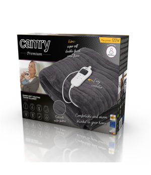 Camry | Electric blanket | CR 7418 | Number of heating levels 7 | Number of persons 1 | Washable | Coral fleece | 110-120 W | Br