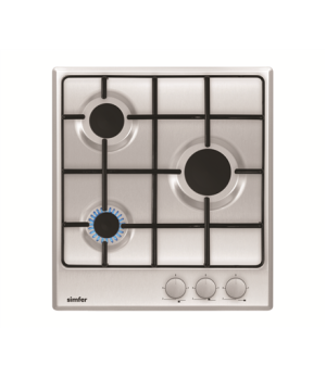 Simfer | Hob | H4.300.VGRIM | Gas | Number of burners/cooking zones 3 | Rotary knobs | Stainless steel