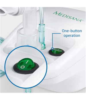 Medisana | Inhalator | IN 500 | Nebulisation with compressed air technology. Extra long hose – 2 m.