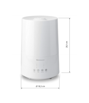 Medisana | AH 661 | Air Humidifier | Humidifier | 75 W | Water tank capacity 3.5 L | White