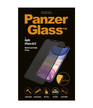 PanzerGlass | P2665 | Screen protector | Apple | iPhone Xr/11 | Tempered glass | Black | Confidentiality filter Full frame cover