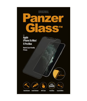PanzerGlass | P2666 | Screen protector | Apple | iPhone Xs Max/11 Pro Max | Tempered glass | Black | Full frame coverage Anti-sh