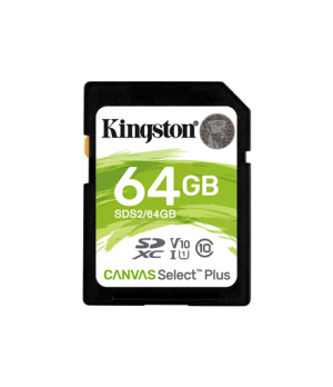 Kingston | Canvas Select Plus | UHS-I | 64 GB | SDXC | Flash memory class 10