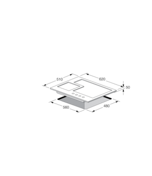 Fulgor | QH 604 GWK X | Hob | Gas | Number of burners/cooking zones 4 | Rotary knobs | Stainless steel