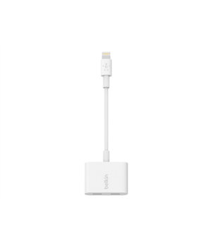 Belkin | Lightning Audio + Charge RockStar Cable, 11.5 cm, White | F8J198btWHT