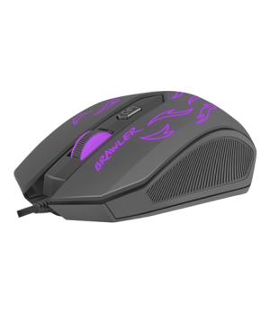 FURY Brawler Optical Gaming mouse, 1600DPI, Wired, Black/Green Fury Gaming mouse Brawler Optical mouse Black/Green